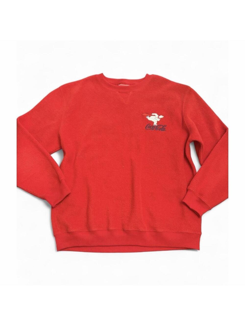 Vintage red Coca-Cola polar bear embroidered crewneck sweatshirt